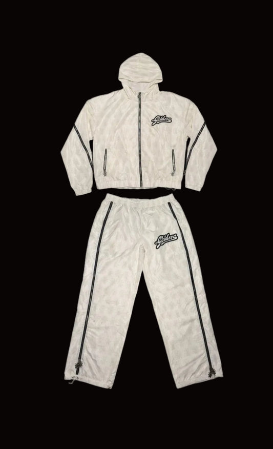 Full Set Cream Monogram Tracksuit